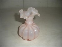 1940's Fenton Pink Vase  4 1/2 inches tall
