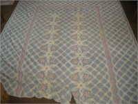 Vintage Quilt  100x89 inches   damaged