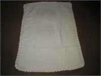 Vintage Crocheted Babys Blanket  33x42 inches