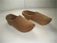 Hand Carved Wood Shoes  13 inches long