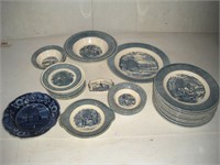 Currier & Ives Old Grist Mill Dishes