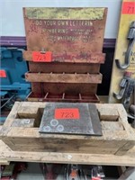 Vintage Wooden Letter Organizer, Anvil