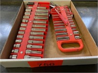 Snap-On Deep Well Socket Set Metric 1/2in, 1/4 Sta