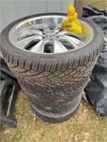 (4) Tires and Rims 305/35R24 6-Hole