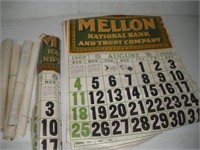 (5) Mellon Bank Calendars - 1950's & 60's