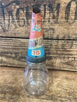 Early Ampol Tin Pourer on Pint Bottle
