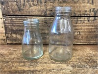 2 x Vacuum Oil Co Bottles - Quart & Pint