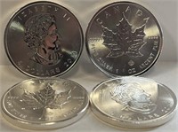 S - LOT OF 4: CANADIAN SILVER COINS