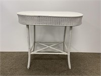 Painted wicker table
