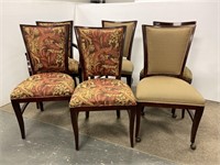 Six miscellaneous dining chairs