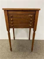 Antique sewing side table