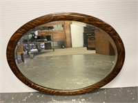 Vintage wooden frame wall mirror