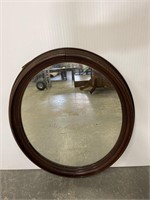 Vintage walnut wall mirror