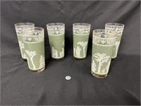 VTG Jeannette Hellenic Clear & Green Frosted Glass