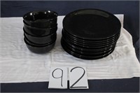 Black plates and Bowls