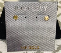 Bony Levy 14 k gold ladies earrings
