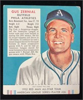 - 1952 Red Man Tobacco #26AL Gus Zernial