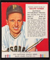 - 1953 Red Man Tobacco #15NL Ralph Kiner
