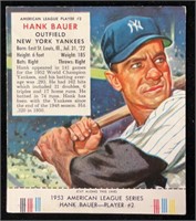 - 1953 Red Man Tobacco #2AL Hank Bauer