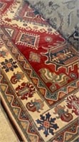 KAZAK Carpet, 9 x 12. Vegetable dyed, hand knotted