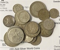 (20) Asst Silver World Coins