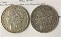 Coin - 1891 & 1891O Morgan Silver Dollars