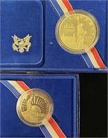 1986 Commemorative Silver Dollar & Clad Half