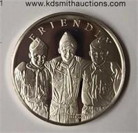 .999 Fine Silver 1972 Franklin Mint Scouting Medal