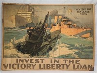 Orig WWI "Victory Liberty Loan" War Effort Poster