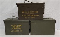 Military - (3) US Army Ammo Boxes