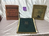 2 Hardcover Geography and Atlas 1912, 1905, 1912