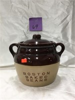 Boston Baked Bean Pot, Lid, and 2 Handles