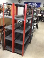 2 Shop Shelves: Metal Red and Gray