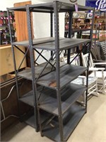 2 Shop Shelves: Metal Painted Grey, Some Rust