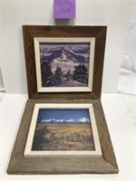 Two Framed Mountain Scenery Photos