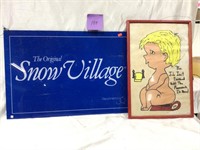 Retail Sign Dept 56 Snow Village and Potty Picture