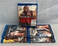 (5) Blu-ray Bruce Willis Die Hard Movies