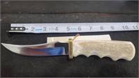 Stag Horn Knife 5"  Clip Point Skinner Blade