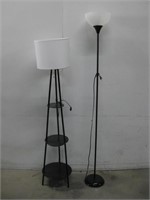 Two Metal Floor Lamps Pictured Tallest 72"See Info