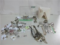 Vtg Silver Plate, Cuff Links & Jewelry Pictured