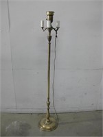 57" Tall Vtg Brass Floor Lamp Untested See Info