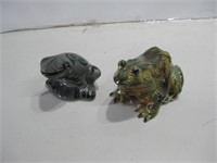 Pottery & Ceramic Frog Statues Largest 6"x 4"