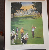 Bart Forbes Golfing Print Signed by Pro Golfers