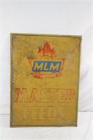 Vintage Master Feeds metal sign
