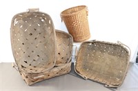Collection of antique baskets