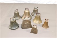 8 brass bells