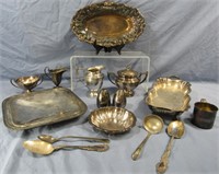 15 PC VINTAGE SILVER PLATE COLLECTION