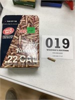 22 cal cartridges (partial box)