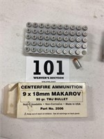 50 rounds 9x18mm makarov