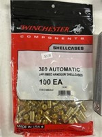 New Winchester 380 auto 100 count brass